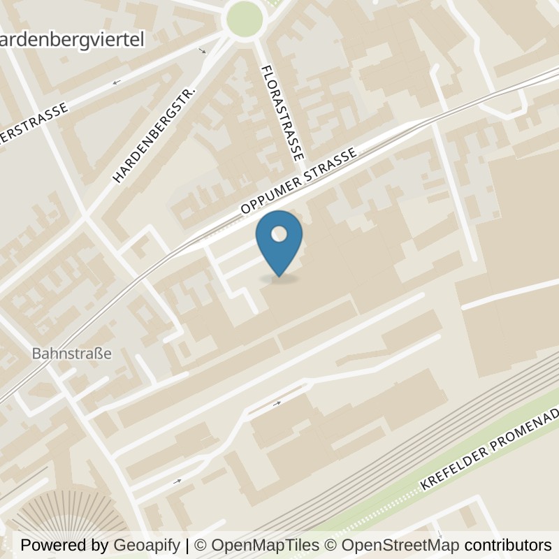 Map: location of XTRAFIT Krefeld-Cracau in Krefeld