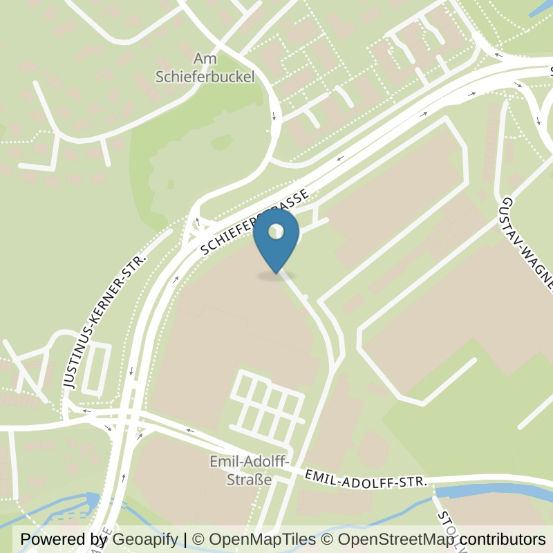 Map: location of XTRAFIT Reutlingen-Mitte in Reutlingen