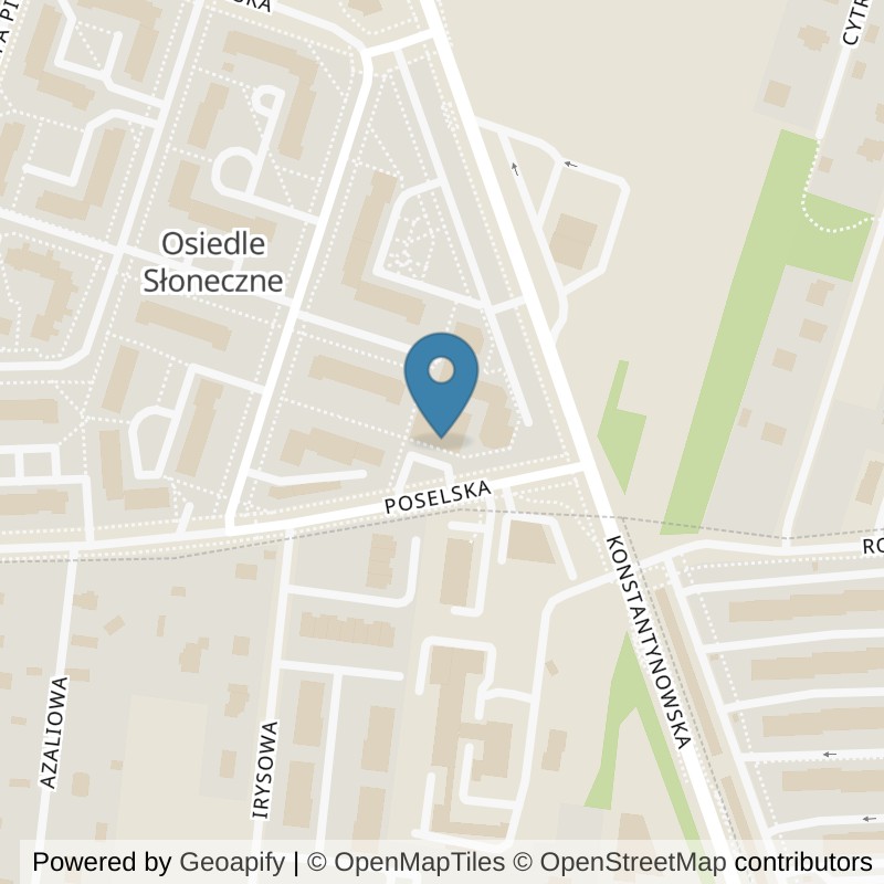 Map: location of Xtreme Fitness Aleksandrów Łódzki in Aleksandrów Łódzki