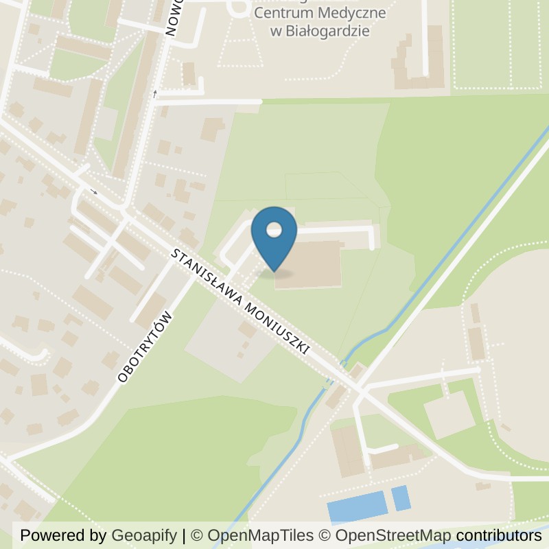 Map: location of Xtreme Fitness Białogard in Białogard