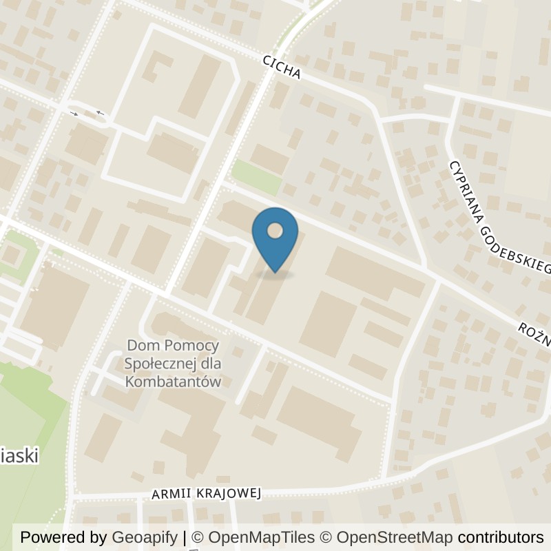 Map: location of Xtreme Fitness Biłgoraj in Biłgoraj