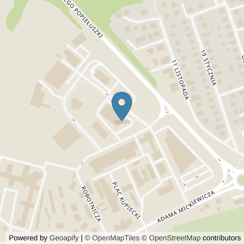 Map: location of Xtreme Fitness Brzesko in Brzesko