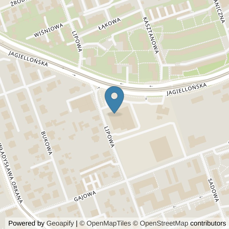 Map: location of Xtreme Fitness Częstochowa in Częstochowa