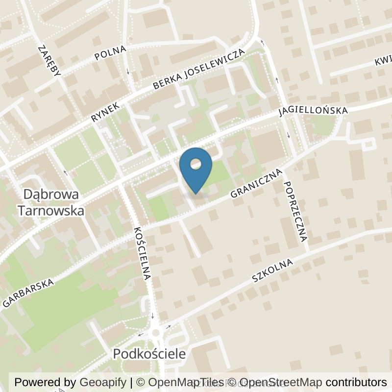Map: location of Xtreme Fitness Dąbrowa Tarnowska in Dąbrowa Tarnowska