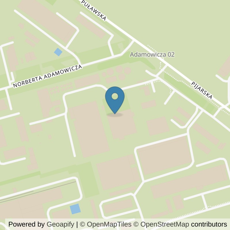 Map: location of Xtreme Fitness Góra Kalwaria in Góra Kalwaria