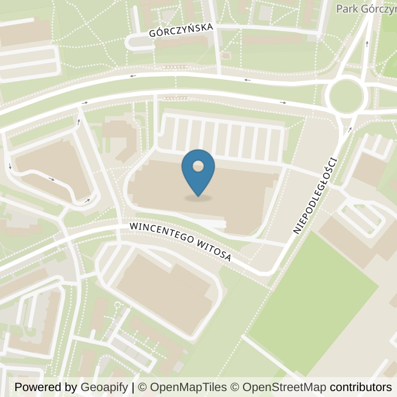 Map: location of Xtreme Fitness Gorzów Wlkp in Gorzów Wlkp