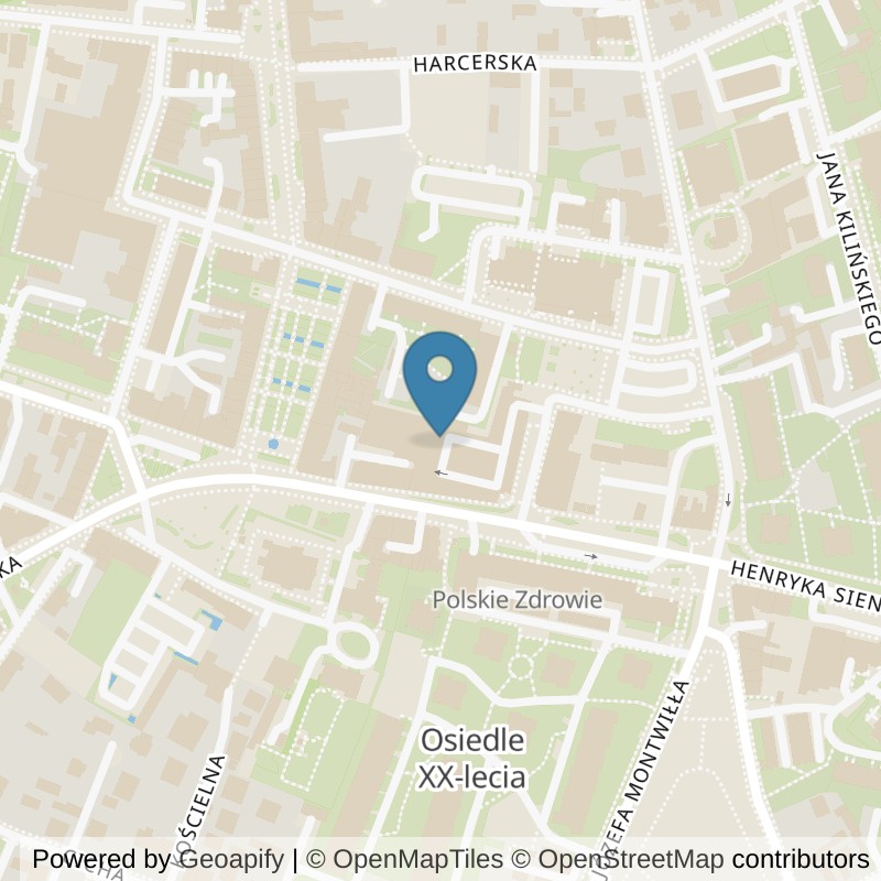 Map: location of Xtreme Fitness Grodzisk Mazowiecki in Grodzisk Mazowiecki