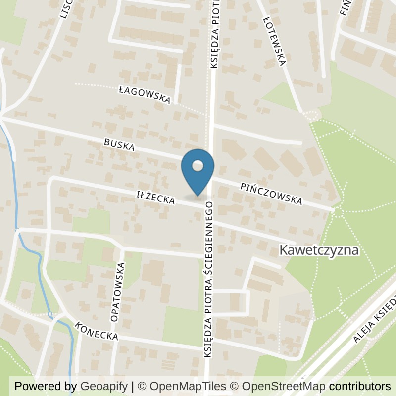 Map: location of Xtreme Fitness Kielce Bilcza in Kielce