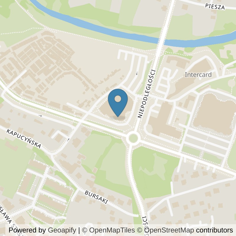Map: location of Xtreme Fitness Krosno Galeria in Krosno