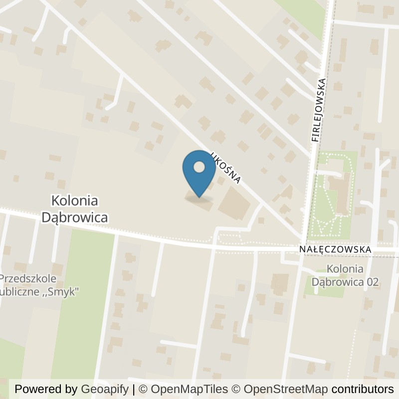 Map: location of Xtreme Fitness Lublin Nałęczowska in Lublin Nałęczowska