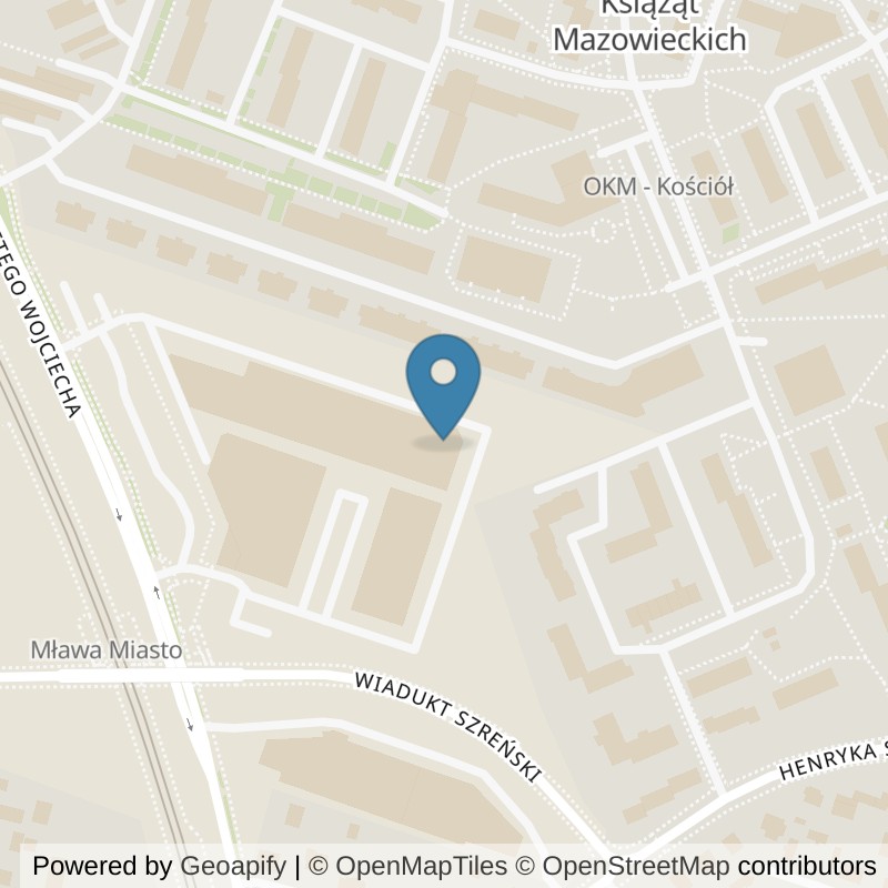 Map: location of Xtreme Fitness Mława in Mława