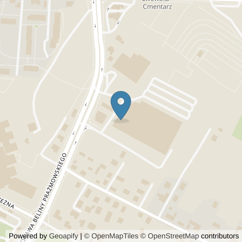 Map: location of Xtreme Fitness Nowy Sącz Gołąbkowice in Nowy Sącz