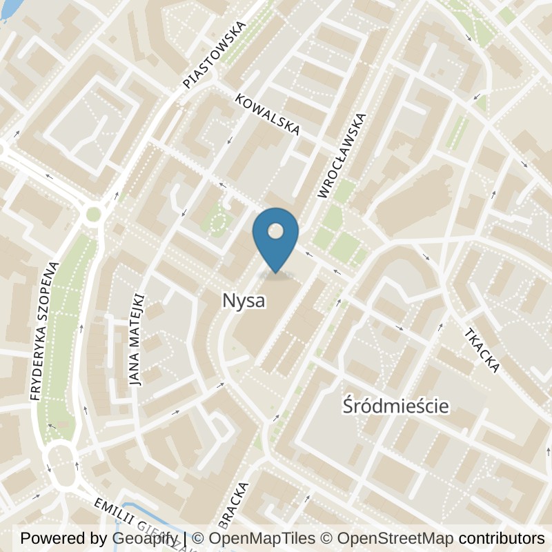 Map: location of Xtreme Fitness Nysa in Nysa