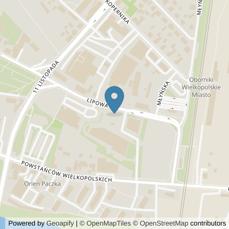 Map: location of Xtreme Fitness Oborniki in Oborniki
