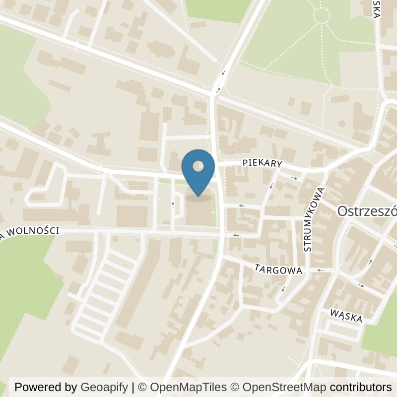 Map: location of Xtreme Fitness Ostrzeszów in Ostrzeszów