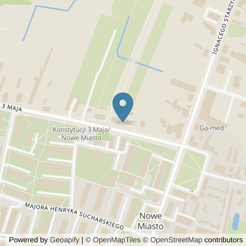Map: location of Xtreme Fitness Ozorków in 95-036 Ozorków