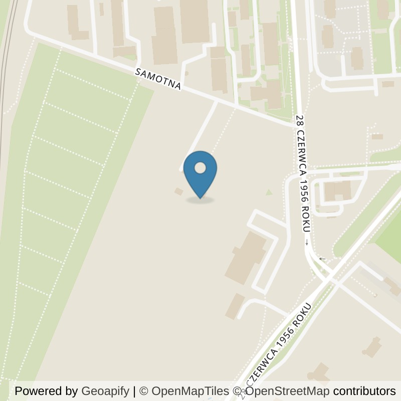 Map: location of Xtreme Fitness Poznań Dębiec in Poznań