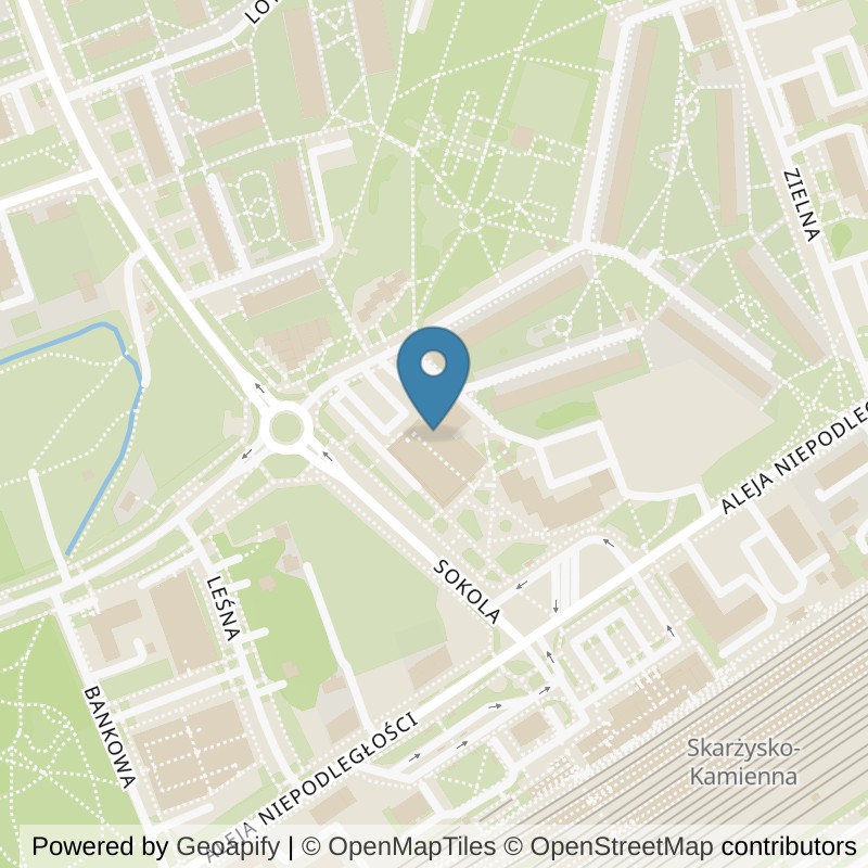 Map: location of Xtreme Fitness Skarżysko-Kamienna in Skarżysko-Kamienna