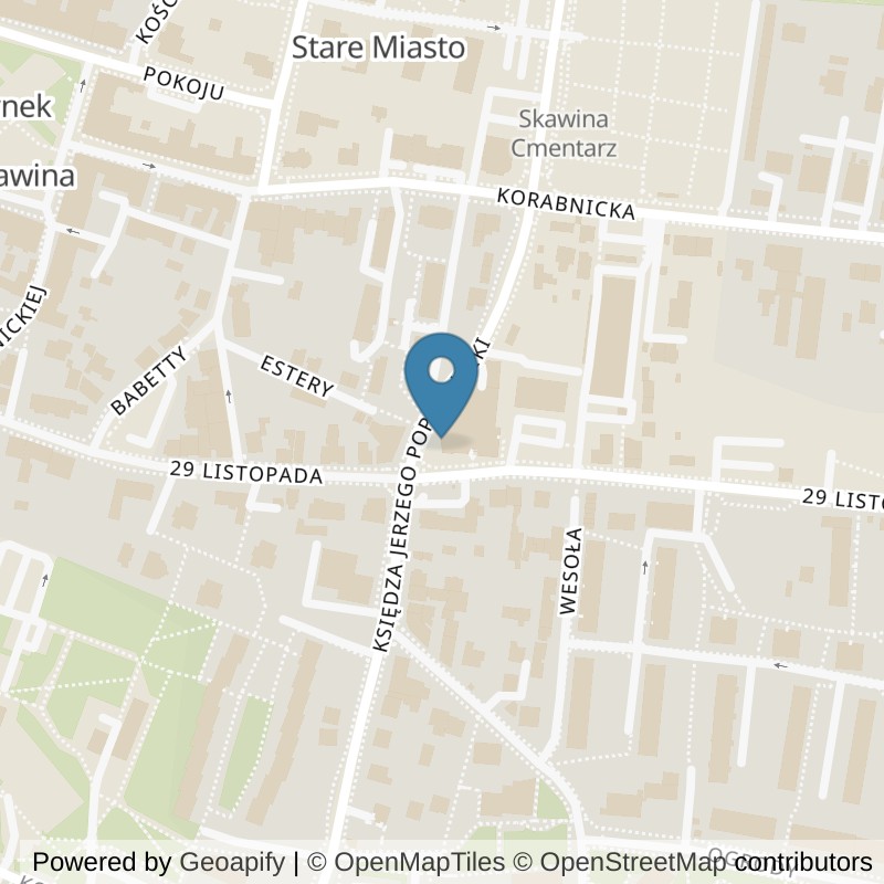 Map: location of Xtreme Fitness Skawina in Skawina