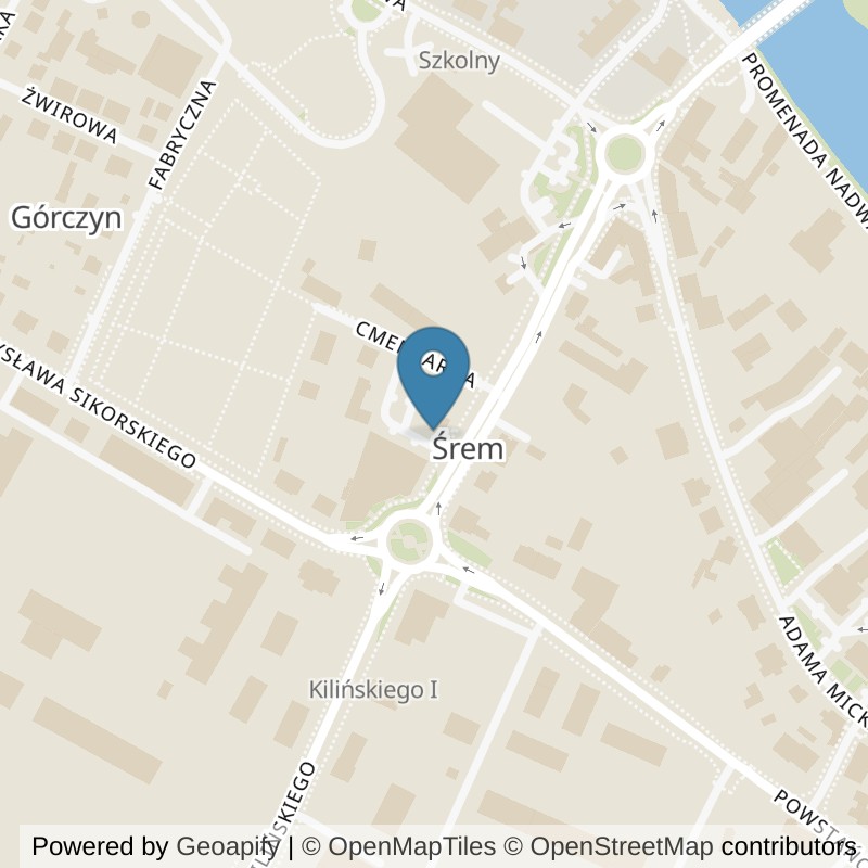 Map: location of Xtreme Fitness Śrem in Śrem