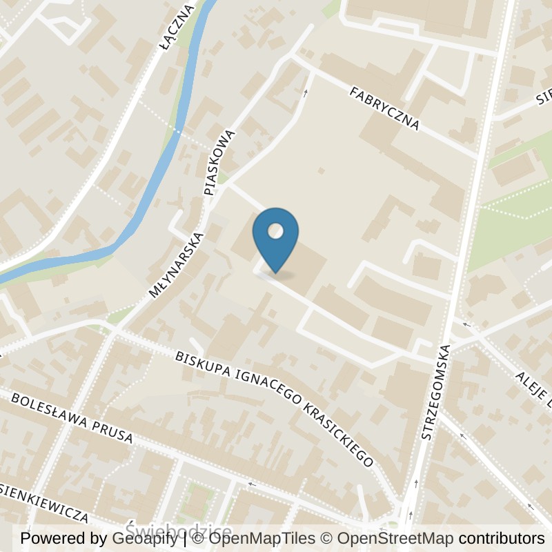 Map: location of Xtreme Fitness Świebodzice in Świebodzice
