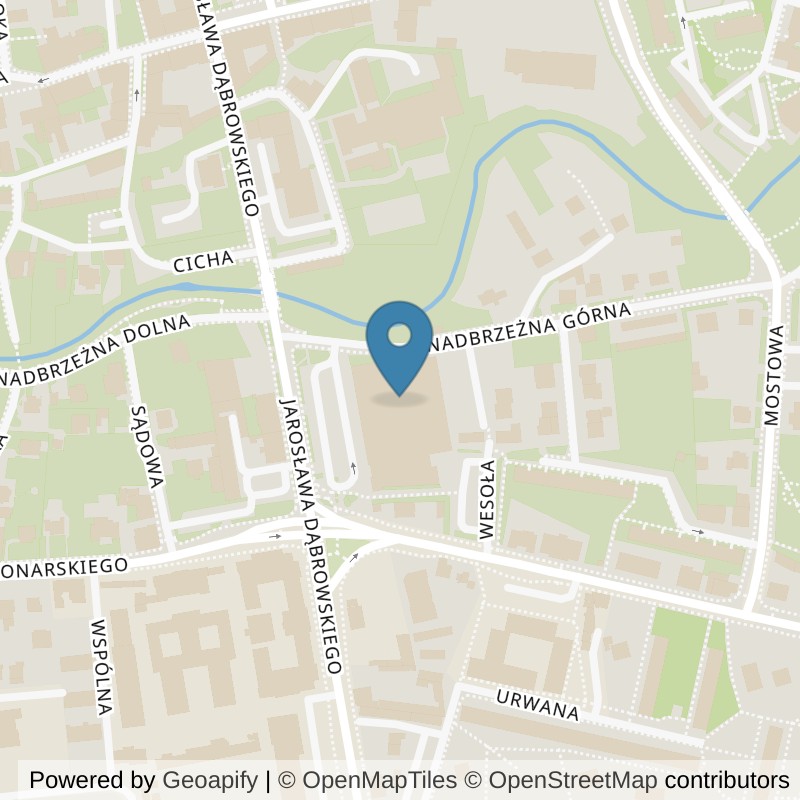 Map: location of Xtreme Fitness Tarnów Dąbrowskiego in Tarnów