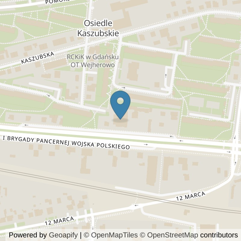 Map: location of Xtreme Fitness Wejherowo in Wejherowo