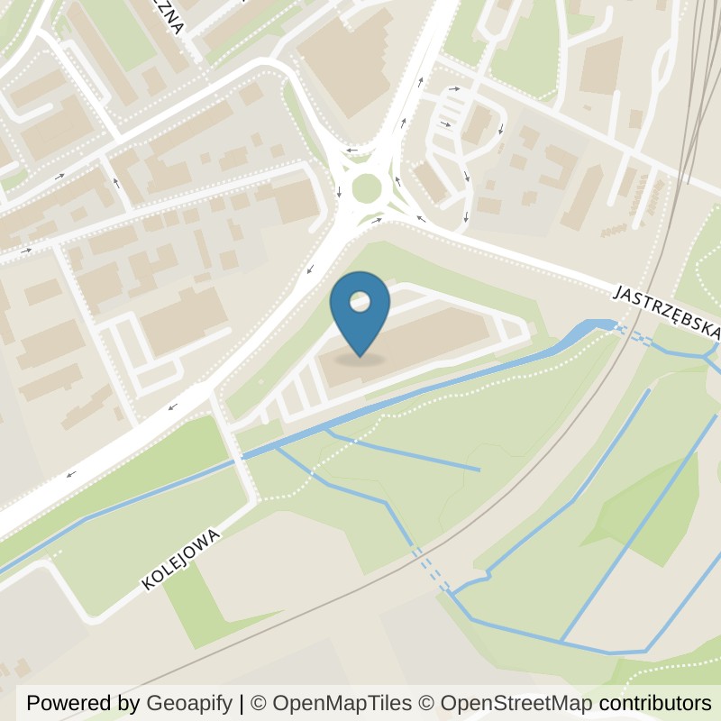 Map: location of Xtreme Fitness Wodzisław Śląski in Wodzisław Śląski