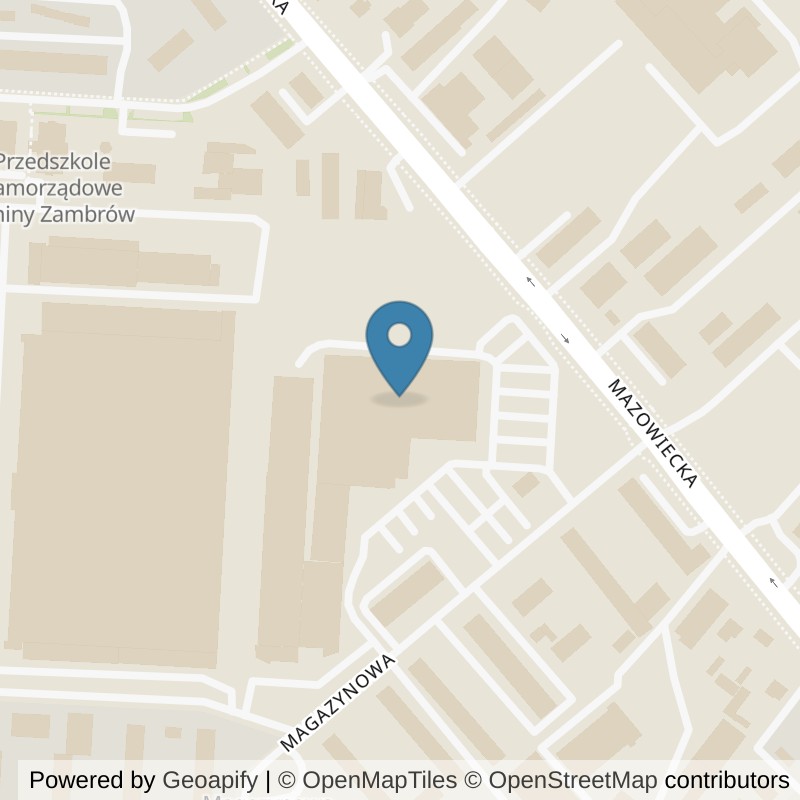Map: location of Xtreme Fitness Zambrów in Zambrów