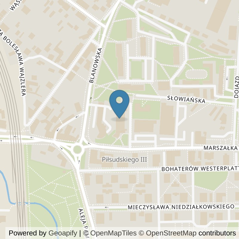 Map: location of Xtreme Fitness Zawiercie Piłsudskiego in Zawiercie