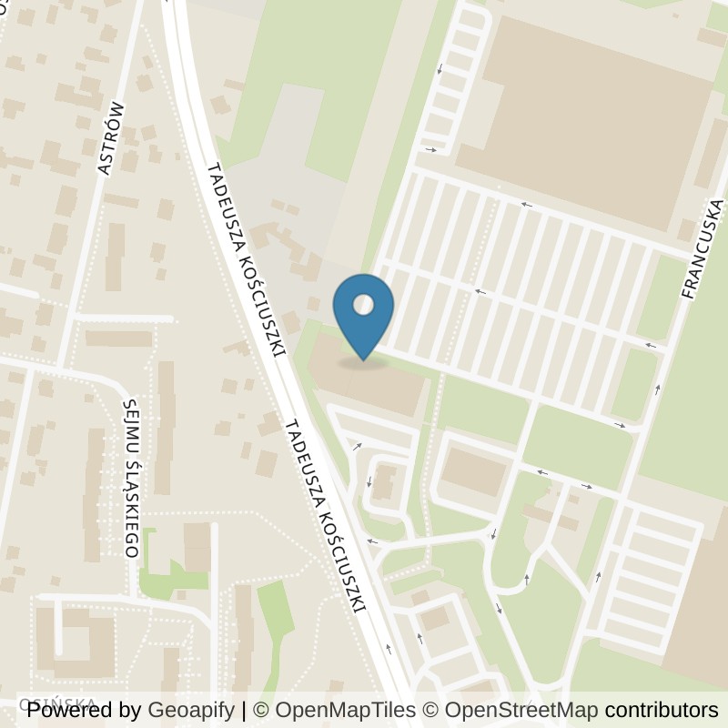 Map: location of Xtreme Fitness Żory in Żory