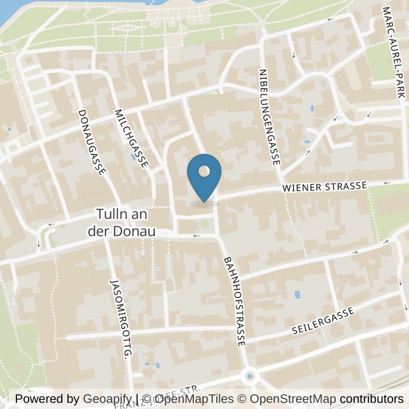 Map: location of Zentrum der Gesundheit in Tulln an der Donau